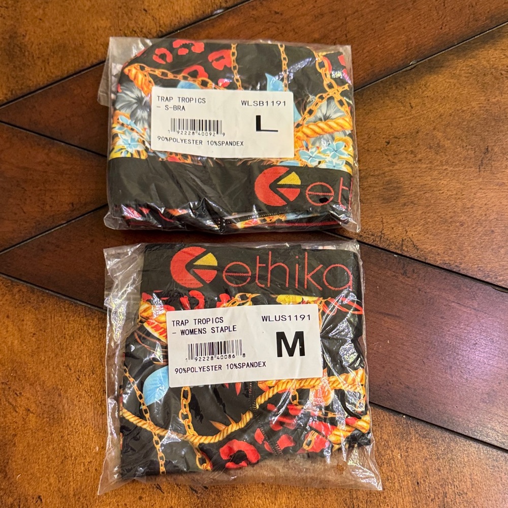 Ethika Trap Tropics Women's Set - Large Sports Bra Medium Staple Underwear